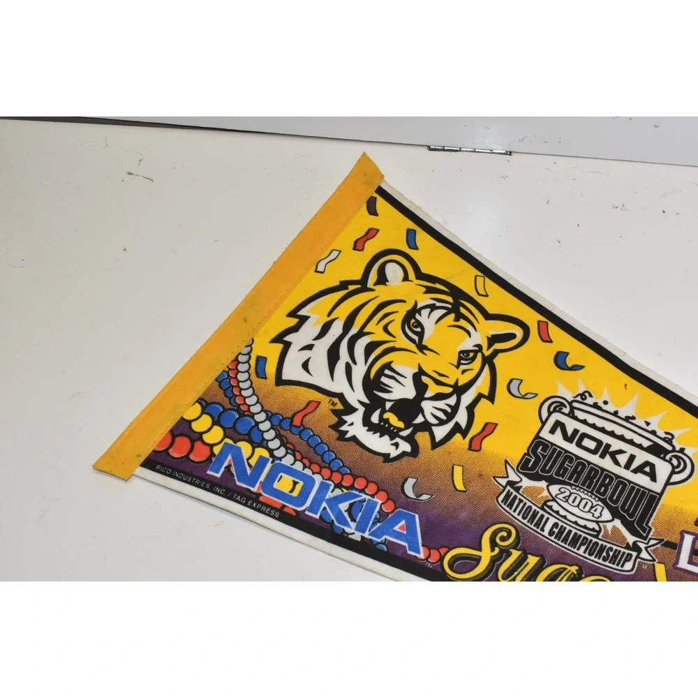 NCAA LSU Tigers Vintage NOKIA 2004 Sugar Bowl Bound Team Logo Pennant